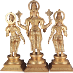 Pure Brass Large Tirupati Balaji Set with Bhudevi & Sridevi | 25" Temple Trio | 40kg Handcrafted Masterpiece | Sacred Venkateshwara Murti | Jaipurio